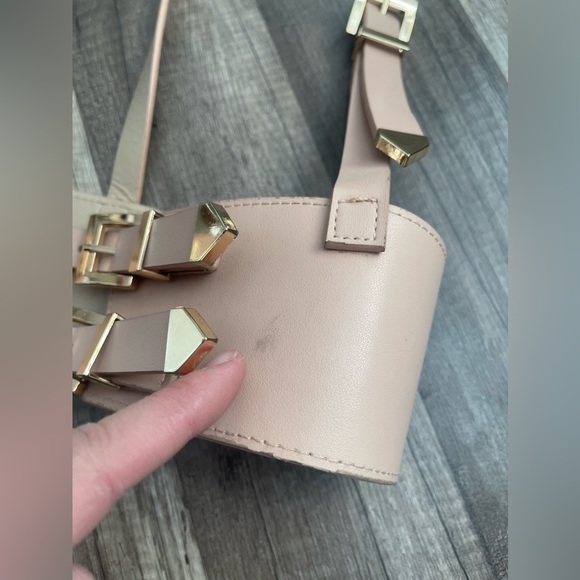 Pastel goth pink underbust corset belt harnesss S-XL whimsigoth boho - Picture 8 of 9